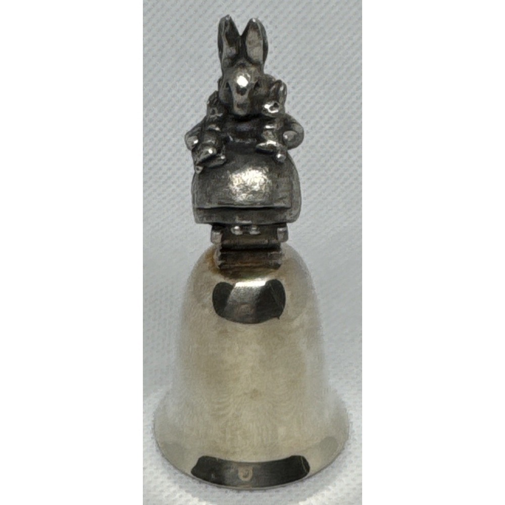 Beatrix Potter Mrs Rabbit Pewter Bell NE Collectors‎ Society